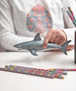 Papo - hand-painted - figurine - Marine Life - White Shark Figure-56002 - Collectible - For Children - Suitable for Boys and Girls - From 3 years old 1 Multicolor 21 61gxWpc4sXL