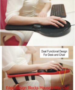 Prime Computer réglable Wrist Rest Accoudoir - Bureau et président Dual Purpose Attachable Home & Office Computer Arm Support - Tapis de souris ergonomique Conçu bras support bureau Extender 14 61h 3SEnVsL