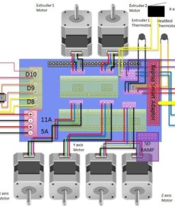 OSOYOO 3D Printer Controller Kit Ramps 1.4 + Full Graphic Smart Display Controller + Mega2560 + A4988 Stepper Motor Driver for RepRap (Ramps 1.4+12864LCD+Mega2560+A4988Driver) 20 61h 8zYaoL