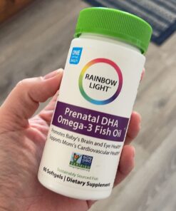 Rainbow Light Prenatal Vitamin, Omega-3 Fatty Acids & Prenatal DHA, Multivitamin for Women, Gluten Free, Promotes Baby's Brain Development & Eye Health, Easy To Digest, 60 Softgels 60 Count (Pack of 1) 45 61h MD90NgL