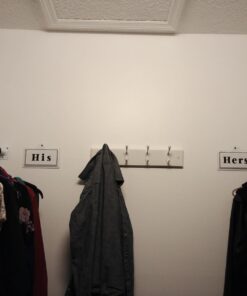 Liberty Hardware 129847 18-Inch Coat and Hat Rail/Rack with 4 Heavy Duty Hooks, White and White Flat White/White 24 61h147395L