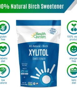 Health Garden Birch Xylitol Sweetener - Pure Birch Xylitol – Non GMO, Ideal Powdered Sugar Substitute - Non-GMO Sugar Alternative - (5 lbs) 5 Pound (Pack of 1) 12 61h2063lZpL