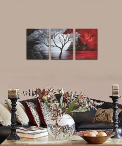 Wieco Art The Cloud Tree Wall Art Oil PaintingS Giclee Landscape Canvas Prints for Home Decorations, 3 Panels 12x16inchx3pcs (30x40cmx3pcs) 31 61h2J0b apS