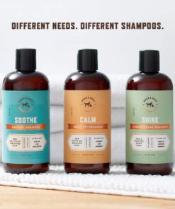 Rocco & Roxie Dog Shampoo and Conditioner - Soothe Oatmeal Shampoo for Itch Relief, Calm Hypoallergenic Shampoo for Sensitive Skin, and Shine Argan Oil Pet Wash - Puppy Bathing Supplies 16 oz 22 61h3HXgQU9L
