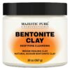 MAJESTIC PURE Bentonite Clay - Indian Healing Clay - Deep Pore Cleansing Mask - Clay Mask for Face, Hair, Acne, Detoxify and Skin Care - Sodium Bentonite Powder - Facial Mask for Men & Women - 20 oz 10 61h63gZ3ePL