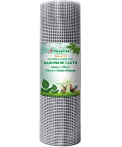 AMAGABELI GARDEN & HOME Hardware Cloth 1/2 inch 48inx100ft Galvanized After Welding 19 Gauge Square Chicken Wire Fence Mesh Roll Raised Garden Bed Plant Supports Poultry Netting Cage Snake Fence JW008 1/2inch 48inx100ft 24 61h7yXb3uoL 3