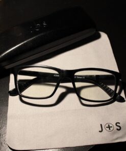 J+S Vision Blue Light Blocking Glasses | Computer Gaming/Working Glasses for Women Men | Anti Eyestrain Fatigue UV Glare Haka - Classic Rectangular Frame Haka - Black Frame - Low Color Distortion Lens 43 61h9LZ1oPpL