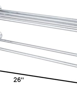 Organize It All Wall Bath Towel Bar in Chrome mounted shelf, 26" W x 11.25" L x 7.5" H 26"W x 11.25"L x 7.5"H 27 61h9SMCCPEL