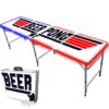 Standard 8-Foot Folding Beer Pong Table w/LED Lights - Top Pong Edition Standard w/ LED Lights