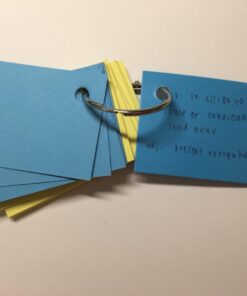 Star Right Assorted Colored Blank Flash Cards - 2"x3" Blank Index Note Cards, Flash Cards Blank, 1000 Pre Hole Punched Index Cards w/Metal Binder Rings, Blank Flashcards for GMT Prep, Math, Language 2" x 3" Multi-color 34 61hBWGGjhEL