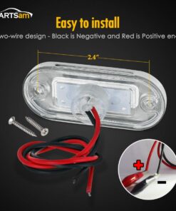 Partsam 4pcs 3" LED Oblong Stainless Courtesy Light Submersible Yacht Marine Boat Deck Lights, Walkways Step storage Led Interior Exterior courtesy Lights lighting, Suface Mount, 12V 14 61hC7sNApL 1