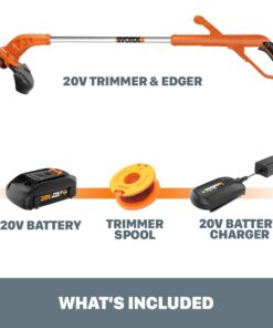 Worx String Trimmer Cordless & Edger 20V 10" - 12" Weed Trimmer PowerShare (Battery & Charger Included) WG154 24 61hD2PM5l9L