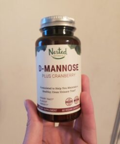 Nested Naturals D-Mannose 500mg Caspules with Cranberry Extract, D Mannose Cranberry Pills, Urinary & Bladder Support, 60 Vegan Capsules 33 61hE9TyH aL