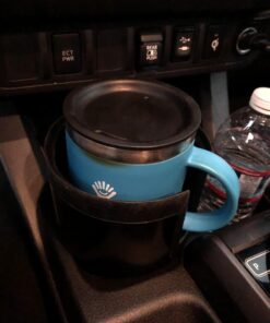 Integral Ultimate Expander Car Cup Holder - Adjustable Base - Expander & Organizer for Vehicles - Compatible with Coffee Mug, Yeti 14/24/36/46oz, Ramblers, Hydro Flasks 32/40oz, 3.4"-4.0" Bottles Black 1 Pack 32 61hJNhHESiL 1