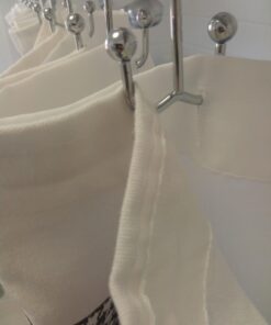 Maytex Shower Curtain Hooks, Shower Curtain Rings, Rust-Resistant Decorative Double Roller Glide Shower Hooks, Shower Rings for Bathroom Shower Rods, Curtains, Liners, Set of 12, Chrome 31 61hJQYWihlL