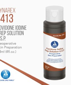 Dynarex Povidone-Iodine Prep Solution, Antiseptic Solution for Skin and Mucosa, Ideal for Surgical Site Preparation, Contains Povidone Iodine 10%, 4 fl. oz., 1 Povidone-Iodine Bottle Unflavored 4 Fl Oz (Pack of 1) 13 61hJbPmGc3L