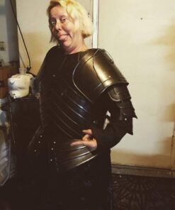 NauticalMart Combat Armor, Brienne of Tarth Armor Suit. 18ga Steel Blackened Halloween Wearable Handmade Female Armor Jacket for LARP Historical Reenactment 12 61hLz3lo8rL
