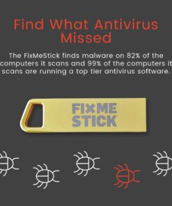 FixMeStick Gold Computer Virus Removal Stick for Windows PCs - Unlimited Use on Up to 5 Laptops or Desktops for 2 Years - Works with Your Antivirus 12 61hM5iXqqIL