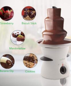 NutriChef 3 Tier Chocolate Fondue Fountain - Electric Stainless Chocolate Dipping Warmer Machine - Warm & Melt Chocolate, Butter, Caramel - Great for Parties, Events & Weddings - Pot Capacity 16 oz 9 61hNuXJYAuL