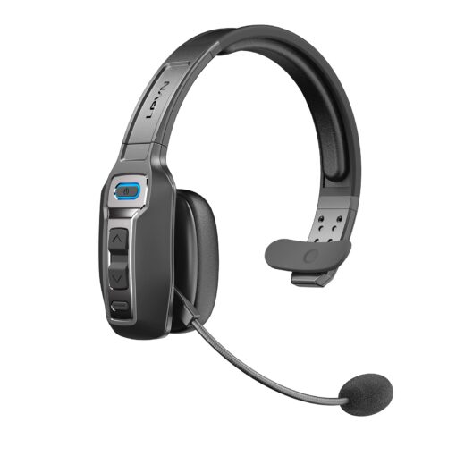 LEVN Bluetooth Headset with Microphone, Trucker Bluetooth Headset with AI Noise Cancelling & Mute Button, Wireless On-Ear Headphones 60 Hrs Working Time, for Trucker Home Office Remote Work Zoom LE-HS012