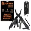 Gerber Gear Dime 12-in-1 Mini Multi-tool - Needle Nose Pliers, Pocket Knife, Keychain, Bottle Opener - EDC Gear and Equipment - Black 21 61hPSrKsTZL