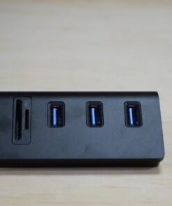 USB 3.0 HUB, Cateck Bus-Powered USB 3.0 3-Port Aluminum Hub with 2-Slots Card Reader Combo for iMac, MacBook Air, MacBook Pro, MacBook, Mac Mini, PCs and Laptops, Black USB 3.0 HUB black 44 61hPegYbrOL