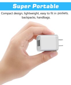 X-EDITION Wall Charger,4-Pack 2.1A Dual Port USB Power Adapter Plug Charging Block Cube for Phone 8/7/6 Plus/X, Pad, Samsung Galaxy S5 S6 S7 Edge,LG, Android (White) White 29 61hPtN0PHEL