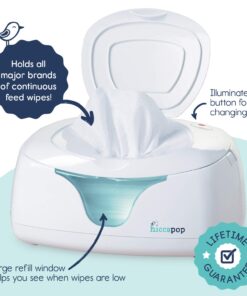 hiccapop Baby Wipe Warmer and Baby Wet Wipes Dispenser | Baby Wipes Warmer for Babies | Diaper Wipe Warmer with Changing Light | Newborn Essentials White 1 Count (Pack of 1) 29 61hQrh2EHzL