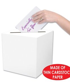 Beistle White Card Box Holder For Weddings, Baby Showers, Birthdays, Graduation Party Supplies 9" x 9" 23 61hSIAf4o9L