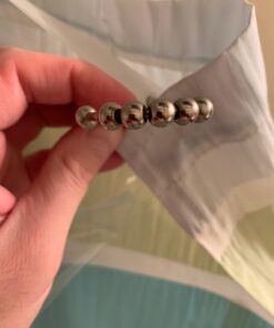 Maytex Shower Curtain Hooks, Shower Curtain Rings, Rust-Resistant Decorative Double Roller Glide Shower Hooks, Shower Rings for Bathroom Shower Rods, Curtains, Liners, Set of 12, Brushed Nickel 31 61hWzvxD 8L