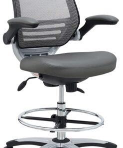 Modway EEI-211 Edge Drafting Chair - Reception Desk Chair - Flip-Up Arm Drafting Chair in Gray Grey 20 61hXZ 90APL
