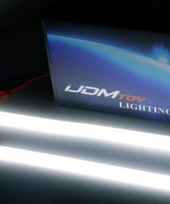 iJDMTOY Compatible With 2013-2015 Honda Accord Sedan, Set of Xenon White LED Even Illuminating Daytime Running Light Retrofit Kit, Fit Inside Parking Lamp Housing 28 61hYGnaX1L