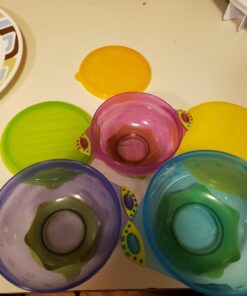 Baby Bowls and Matching Lids - Suction Cup Bowls for Babies, Toddlers & Infants - Set of 3 Sizes - 6 Pieces 37 61hYXIp5VBL