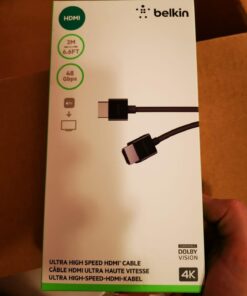 Belkin Ultra HD HDMI 2.1 Cable 6.6FT/2M, 4K High Speed , 48Gbps HDMI 2.1 Cord - Dolby Vision HDR & 8K@60Hz Capable, Compatible w/ Playstation, PS4, PS5, Xbox Series X, RokuTV & More 31 61heqLEjQfL 1