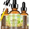 Botanical Beauty Organic Sesame Oil, 100% Pure/Cold Pressed. 2oz -60 ml. for Face, Hair and Body. 44 61hf9Zd4RqL