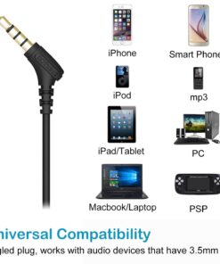 Rovking Over The Ear Earbuds for Running, Wrap Around Ear Wired Sports Headphones for Workout Exercise Jogging, Sweatproof in Ear Earphones Ear Buds with Mic for Cell Phones MP3 Laptop, Blue 23 61hgwiOatlL