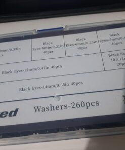 OUTUXED 520pcs Plastic Safety Eyes and Noses with Washers, Craft Doll Eyes, Black Safety Eyes for Amigurumi, Puppet, Plush Animal and Teddy Bear 46 61hgxqilAFL