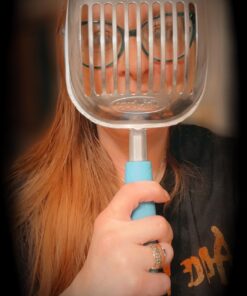 Chi-buy The Latest Update Metal Cat Litter Scoop POLISHING Blue Handle,Aluminum Alloy with TABS/Round Teeth Pet Kitty Litter Scooper 22 61hi2 FwXEL