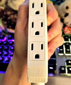 Woods SlimLine 2241 16/3 Flat Plug Indoor Extension Cord 8-Foot 3 Outlets Right Angled Plug Space Saving Design UL Listed 8 Foot (Pack of 1) 46 61hioGFHNIL