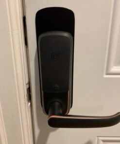 ULTRALOQ UL3 BT (2nd Gen) Smart Lock + Bridge WiFi Adaptor, 5-in-1 Keyless Entry Door Lock with WiFi, Bluetooth, Biometric Fingerprint and Touch Keypad, Smart Door Lock Latch Edition (Satin Nickel) Accessory - Deadbolt Cover Plate Black 15 61hkSCxsilL