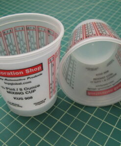 Custom Shop Brand (Full Case of 100 Each - 1/2 Pint (8oz) Paint Mixing Cups) - Cups Have Calibrated Mixing Ratios on Side of Cup BOX of 100 Cups Cups - Box of 100 + 12 Lids 15 61hlFCyiDPL