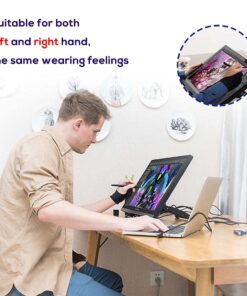 TIMEBETTER Drawing Glove L, Artist Glove for Drawing Tablet iPad, Palm Rejection Digital Art Glove, Suitable for Left Right Hand -2 Pack Large 2-finger, Black 10 61hmgBY S9L