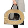 Necoichi Portable Stress Free Cage Carrier and Litter Box, Indoor & Outdoor, Travel (Beige, Carrier) Beige