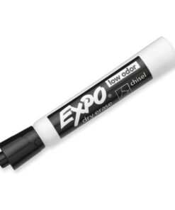 EXPO Low Odor Dry Erase Markers, Chisel Tip, Black, 2 Pack 12 61hp0PIAgsL