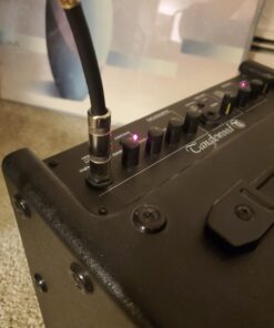 GLS Audio Instrument Cable - Amp Cord for Bass & Electric Guitar - Straight to Right Angle 1/4 Inch Instrument Cable - Brown/Yellow Braided Tweed, 10ft 10 Ft. Right-Angle Gold 42 61hpCIjD7iL