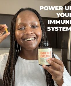 Turmeric Curcumin & Black Pepper Extract. High Absorption Joint Support Supplement with Bioperine. 95% Curcuminoids. Antioxidant Turmeric Supplement for Inflammation Balance & Immune Support. 1200mg Turmeric 1200mg 26 61hpten8HWL