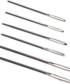 Lion Brand Yarn 400-5-5002 Large-Eye Blunt Needles, Set of 6,Silver Silver