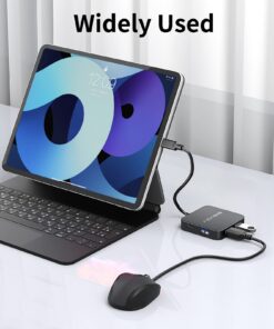 USB C Hub, Multi-Port USB Type-C Hub with 4K HDMI, Power Delivery 100 W | 3 USB 3.0 Port | 1 Type-C 3.0 Port | USB Splitter Adapter for MacBook, Mac Mini, XPS, Laptop and USB C Devices 0.5ft 28 61hrNuynxYL