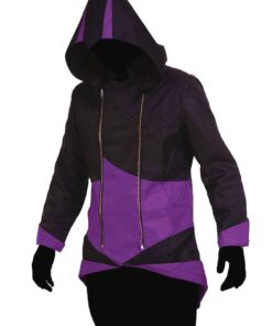 Alternative view of Cos2be Hoodie Jacket Coat X-Small Black&purple