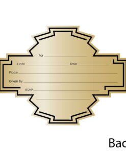 Big Dot of Happiness Roaring 20's - Shaped Fill-In Invitations - 1920s Art Deco Jazz Party Invitation Cards with Envelopes - Set of 12 7 61htwC2HIYL
